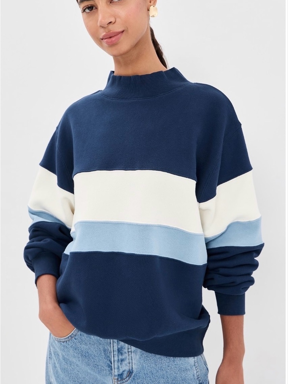 PARKE Denim Vintage Stripe Sweatshirt
